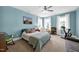Comfortable bedroom featuring an array of natural light and calming wall color, creating a tranquil atmosphere at 322 Tobacco Farm Way, Chapel Hill, NC 27516