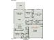 Floor plan showing a 3 bedroom 2 bath home with 2 car garage, kitchen, nook, Gathering room and patio at 367 Deodora Lane Ln, Cameron, NC 28326