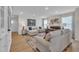 Bright living room featuring stylish furniture, a decorative rug, and ample natural light at 48 Highview Ct, Fuquay Varina, NC 27526