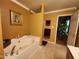 Bright bathroom featuring a soaking tub and warm, inviting colors at 5456 Thunderidge Dr, Raleigh, NC 27610