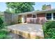 Newly built wooden deck, adjacent to the house with privacy lattice on the side at 827 Union St, Cary, NC 27511
