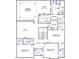 Second floor plan showcasing a primary bedroom with sitting room, three additional bedrooms, and laundry room at 105 Guardian St, Youngsville, NC 27596