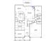 Layout of the first floor highlighting a spacious kitchen, Gathering room, and breakfast nook at 105 Guardian St, Youngsville, NC 27596