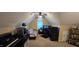 Attic bedroom with plenty of desk space and a futon at 1106 Brittley Way, Apex, NC 27502