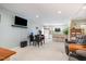 Finished basement with recreation space, including dining, living, and kitchen areas at 127 Creekwood, Pittsboro, NC 27312
