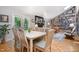 Dining room with seating for eight and open to the living room at 127 Creekwood, Pittsboro, NC 27312