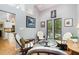 Comfortable sitting area with high ceilings and clerestory windows at 127 Creekwood, Pittsboro, NC 27312