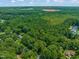 A beautiful, expansive aerial view of a property surrounded by lush, green trees at 1317 Elmset Ln, Durham, NC 27713