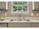 Kitchen sink underneath a window with view to the outside and plenty of natural light at 211 Cloverdale Dr, Durham, NC 27703