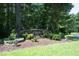 Stone sign for the Eagles Ridge community is surrounded by lush, manicured landscaping at 267 Bald Eagle Dr, Pittsboro, NC 27312