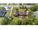 Bird's-eye view showcasing the home, its well-kept lawns, and thoughtfully designed landscaping at 315 Crescent Dr, Clayton, NC 27520