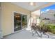 Comfortable screened porch with outdoor seating and sliding door entrance at 3201 Sawyers Mill Dr, Apex, NC 27539