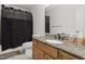 Well-lit bathroom with a granite countertop and neutral decor at 5105 Baywood Forest Dr, Knightdale, NC 27545