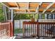 View of covered outdoor porch with wooden deck at 5105 Baywood Forest Dr, Knightdale, NC 27545
