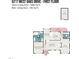 Blueprint layout of a first floor of a house featuring the kitchen, living room and primary bedroom at 5217 West Oaks Dr, Fuquay Varina, NC 27526