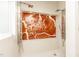 Bathroom shower featuring eye catching marble walls and dual shower heads at 5217 West Oaks Dr, Fuquay Varina, NC 27526