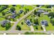Aerial view displaying the location of the house in a residential neighborhood at 73 Lynnville Ct, Lillington, NC 27546