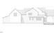 Right elevation of a modern farmhouse-style home, displaying detailed architectural design and window placement at 8016 Penny Rd, Raleigh, NC 27606