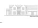 Front elevation drawing of a two-story home with a combination of siding and stone facade at 8016 Penny Rd, Raleigh, NC 27606