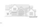 Rear elevation drawing featuring a covered patio with sliding glass doors and multiple windows at 8016 Penny Rd, Raleigh, NC 27606