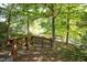 Private backyard view overlooking the pond offering a place of relaxation in nature at 101 Painted Rock Ct, Garner, NC 27529