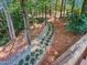 Tranquil backyard stone walkway through a wooded area and greenery at 101 Painted Rock Ct, Garner, NC 27529