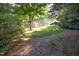 Scenic view of a pond surrounded by lush greenery and mature trees, offering a tranquil outdoor space at 101 Painted Rock Ct, Garner, NC 27529