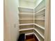 View of pantry with multiple rows of shelving at 105 Abbotsford Ct, Durham, NC 27712