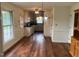 Inviting eat-in kitchen featuring hardwood floors and modern appliances at 1116 Friendly Rd, Dunn, NC 28334
