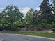 Manicured and mulched landscaping featuring mature trees and lush greenery at 121 Brentfield Loop, Morrisville, NC 27560