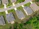 An aerial view of the back of homes with patios in the community at 2511 Range Overlook Xing, Apex, NC 27523