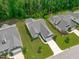 An aerial view of the home with its well-maintained lawn and neighborhood at 2511 Range Overlook Xing, Apex, NC 27523