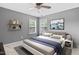 A nicely decorated bedroom with a bed, shelves and windows at 3806 Stoneybrook Dr, Durham, NC 27705