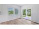 Dining area featuring sliding glass doors to the patio and backyard at 3813 Rosebush Dr, Zebulon, NC 27597
