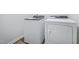 Bright laundry area featuring a new, modern, white washer and dryer set at 3813 Rosebush Dr, Zebulon, NC 27597