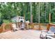 Spacious backyard deck perfect for entertaining with a basketball hoop at 711 W Carver St, Durham, NC 27704