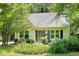 Charming front yard of a single-Gathering home with mature trees at 711 W Carver St, Durham, NC 27704