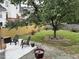 Relaxing backyard featuring a patio area, mature trees, and a well-maintained lawn at 917 Widewaters Pkwy, Knightdale, NC 27545