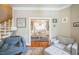 Inviting living room showcasing hardwood floors and view to the dining room at 1213 Pierce St, Raleigh, NC 27605