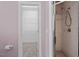Bathroom with a shower and closet at 175 Georgetown Woods Dr, Youngsville, NC 27596