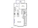 Detailed floor plan showcasing kitchen, Gathering room, stairs and a flex space at 2118 Pink Peony Cir # 151, Durham, NC 27703