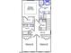 Detailed floor plan showcasing bedroom layouts, bathrooms, and laundry room locations at 2118 Pink Peony Cir # 151, Durham, NC 27703