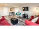 Spacious living area offers flexible setup for lounging, media, and home office at 3441 Jordan Shires Dr, New Hill, NC 27562