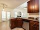 Open-concept kitchen featuring a breakfast bar with stainless steel appliances and eat-in area at 106 Dodge Ln, Smithfield, NC 27577