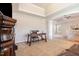 Bright main bedroom with dedicated workspace, trey ceilings and an open layout, perfect for relaxing and working at 115 Baystone Dr, Sanford, NC 27332