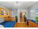 Unique bedroom with bunk beds and wooden floors at 2020 Port Royal Rd, Raleigh, NC 27609