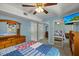 Bright bedroom with ensuite bathroom and mirrored closet at 2020 Port Royal Rd, Raleigh, NC 27609