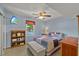 Comfortable bedroom with view of the pool at 2020 Port Royal Rd, Raleigh, NC 27609