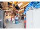 Organized garage space with work bench, peg board, ample storage solutions, and various tools at 306 Mitchell Ave, Franklinton, NC 27525