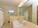 Bathroom features a large vanity and a shower with a white curtain at 4324 Garland Dr, Raleigh, NC 27606